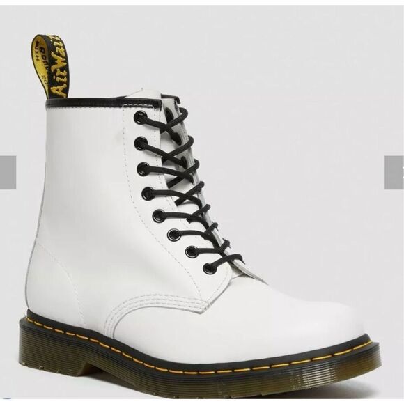 Dr. Martens 1460 white leather combat boots size 6 - Picture 12 of 14